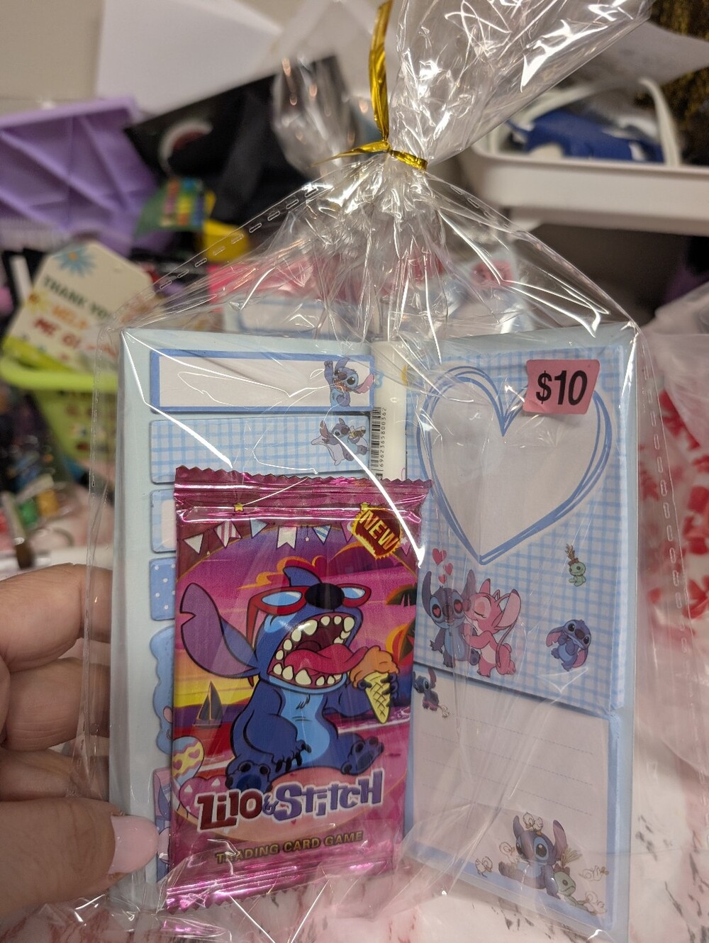 Disney Lilo & Stitch Blue Stationery and Trading Card Party Pack